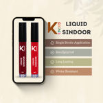 Buy KINDED Liquid Sindoor Longlasting Water Resistant Smudge Proof Quick Drying Bridal Sindur Kumkum for Women with Sponge Tip Applicator Stick (6 ml each, Matte Finish, Combo Pack Maroon & Red Colour) - Purplle