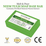 Buy Hasthkar Handmades Soap Base Bar For Soap Making Neem Tulsi Melt & Pour Clear Transparent Glycerine Soap base | SLS & SLES Paraben Free | 450Gm - Purplle