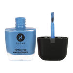 Buy SUGAR Cosmetics Tip Tac Toe Nail Lacquer Classic | Long-lasting, 100% Chip-resistant & Glossy Finish | 10ml - 02 Break On Blue - Purplle