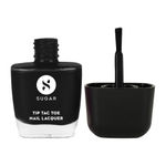 Buy SUGAR Cosmetics Tip Tac Toe Nail Lacquer Classic | Long-lasting, 100% Chip-resistant & Glossy Finish | 9 ml - 19 Bounce Black - Purplle
