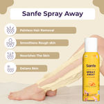 Buy Sanfe Painless & Detan Hair Removal Spray Foam - 200 ml | For Chest, Legs, Arms & UnderArm | Removes Hair in 10 Minutes with Skin Detan | Orange Peel, Aloevera, Vitamin E & Niacinamide - Purplle