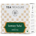 Buy Tea Treasure Lemon Tulsi Green Tea - 10 Pyramid Tea Bags - - Purplle