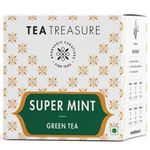 Buy Tea Treasure Super Mint Green Tea - 10 Pyramid Tea Bags - Purplle