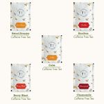 Buy Tea Treasure Caffeine free sampler-10 Tea Bags: Pure Chamomile, Rooibos Tea, Sweet dream Tea, Calm tea, Berry Blast Tea (Each 2 Tea bags) - Purplle
