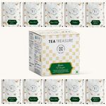 Buy Tea Treasure Green Tea Sampler: Super Tulsi Green Tea, Super Mint Green Tea, Kahwa Green Tea, chamomile Green Tea, Hibiscus green tea (Each 2 Tea bags) - Purplle