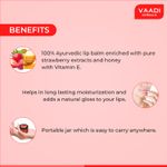 Buy Vaadi Herbals Lip Balm Strawberry & Honey Super Value Pack Of 8 (6 + 2 Free) (10 g X 8) - Purplle