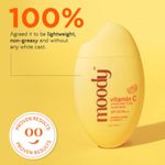 Buy Moody Vitamin C Hydrating Fluid Sunscreen SPF 50 PA +++ Mandarin Orange & Vitamin E (50 ml) - Purplle