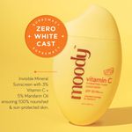 Buy Moody Vitamin C Hydrating Fluid Sunscreen SPF 50 PA +++ Mandarin Orange & Vitamin E (50 ml) - Purplle