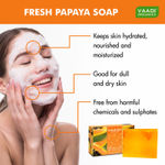 Buy Vaadi Herbals Value Pack Of 3 Fresh Papaya Soap (75 g X 3) - Purplle