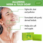 Buy Vaadi Herbals Alluring Neem-Tulsi Soap with Vitamin E & Tea Tree Oil (5 + 1 Free) (75 g) (Pack of 6) - Purplle