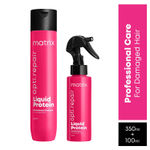 Buy Matrix Opti.Repair Professional Liquid Protein Shampoo + Porosity Spray combo for Damaged Hair with Vitamin B5 Repairs Damage from 1st Use - Purplle
