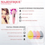 Buy Majestique Facial Cleaning Sponge with Pointed Makeup Sponge CMB536 - Color May vary - Purplle