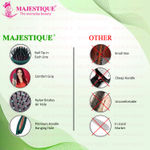 Buy Majestique Velvet Styling Hair Brush | Nylon Round-Tip Bristles Hair Comb | Mini Paddle Hair Brush | For Detangling, Separating, Shaping - Green 1 Pc - Purplle