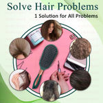 Buy Majestique Velvet Styling Hair Brush | Nylon Round-Tip Bristles Hair Comb | Mini Paddle Hair Brush | For Detangling, Separating, Shaping - Green 1 Pc - Purplle