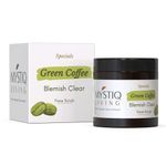 Buy Mystiq Living Tan Removal Face Scrub Green Coffee Blemish Clear (100 Gm) Coffee Scrub For De tan Exfoliate Dead Skin and Blackheads, Skin Brightening with Walnut For Women & Men - Purplle