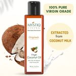 Buy Mystiq Living Coconut Oil, Cold Pressed Extra Virgin Coconut Oil For Hair, Skin, Baby Massage & Body Massage, Hair Oil - 100ml - Purplle