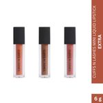Buy Cuffs N Lashes Matte Mini Set of 3 Matte Liquid Lipstick, Extra (6 gm) - Purplle