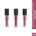 Buy Cuffs N Lashes Matte Mini Set of 3 Matte Liquid Lipstick, Snatched (6 gm) - Purplle