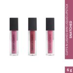 Buy Cuffs N Lashes Matte Mini Set of 3 Matte Liquid Lipstick, Snatched (6 gm) - Purplle