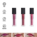Buy Cuffs N Lashes Matte Mini Set of 3 Matte Liquid Lipstick, Snatched (6 gm) - Purplle