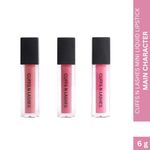Buy Cuffs N Lashes Matte Mini Set of 3 Matte Liquid Lipstick, Main Character (6 gm) - Purplle