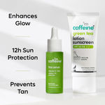 Buy mCaffeine Green Tea Glow & Protect Essentials Combo of 2 - Purplle