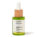 Buy Nature Derma Multi-Purpose Dry Oil with Natural Biome-Boosta„¢ Solution for Replenished, Strengthened Skin & Hair 30ml - Purplle