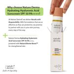 Buy Nature Derma Hydrating Hyaluronic Acid Sunscreen SPF 50 PA++++ with Natural Biome-Boosta„¢ Solution For Protected, Strengthened Skin 15ml - Purplle