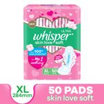 Buy Whisper Ultra Soft Sanitary Pads - 50 Pieces (XL) - Purplle