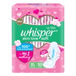 Buy Whisper Ultra Soft Sanitary Pads - 50 Pieces (XL) - Purplle