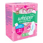 Buy Whisper Ultra Soft Sanitary Pads - 50 Pieces (XL) - Purplle