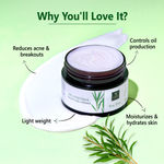 Buy Good Vibes Tea Tree Oil Control Light Gel Cream | Anti-Acne Hydrating Moisturizing | No Parabens No Sulphates No Mineral Oil (50 gm) - Purplle