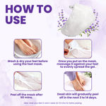 Buy Azah Exfoliating Foot Mask | Peeling Mask for Cracked Feet | Dead Skin Remover |Pack of 2 | Lavender - Purplle