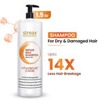 Buy Streax Professional Vitariche Care Repair Max Shampoo For Dry, Damaged Hair, (1500 ml) - Purplle
