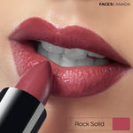 Buy FACES CANADA Weightless Creme Finish Lipstick - Rock Solid, 4g | Creamy Finish | Smooth Texture | Long Lasting Rich Color | Hydrated Lips | Vitamin E, Jojoba Oil, Shea Butter, Almond Oil - Purplle