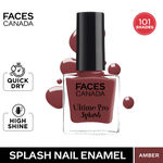 Buy FACES CANADA Ultime Pro Splash Nail Enamel - Amber 114 (8ml) | Quick Drying | Glossy Finish | Long Lasting | No Chip Formula | High Shine Nail Polish For Women | No Harmful Chemicals - Purplle