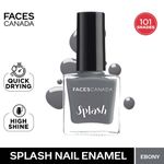 Buy FACES CANADA Ultime Pro Splash Nail Enamel - Ebony 142 (8 ml) | Quick Drying | Glossy Finish | Long Lasting | No Chip Formula | High Shine Nail Polish For Women | No Harmful Chemicals - Purplle