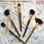 Buy GUBB Flawless Base Kit Set Of 5 Makeup Brushes (Foundation Brush, Blush Brush, Fan Brush, Buffer Brush & Powder Brush) - Purplle