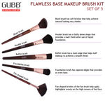 Buy GUBB Flawless Base Kit Set Of 5 Makeup Brushes (Foundation Brush, Blush Brush, Fan Brush, Buffer Brush & Powder Brush) - Purplle