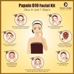 Buy Passion Indulge Papain D10 7 Star Pro Facial Kit For Anti Tan|Glowing Skin With Papaya, Tomato, turmeric, Orange, Cinnamon |SPF 15| Home Facial Kit | professional Kit | Detan Kit| 7 steps - Purplle