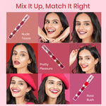 Buy NY Bae 4 In 1 Lip Play Liquid Lipstick | Lipstick Combo | Lipstick pallete | Pink & Brown Lipstick | Matte Mini Lipstick | Waterproof | Lipstick Set | Lip and Cheek Tint - Pretty Pleasure (4ml) - Purplle