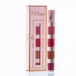 Buy NY Bae 4 In 1 Lip Play Liquid Lipstick | Lipstick Combo | Lipstick pallete | Pink & Brown Lipstick | Matte Mini Lipstick | Waterproof | Lipstick Set | Lip and Cheek Tint - Pretty Pleasure (4ml) - Purplle