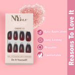 Buy NY Bae Nail It Nail Extensions With Adhesive - Ombre 03 | 24 Nails Set | Easy Application | Long lasting | Comfortable Wear - Purplle