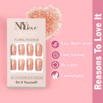 Buy NY Bae Nail It Nail Extensions With Adhesive - Floral Fever 05 | 24 Nails Set | Easy Application | Long lasting | Comfortable Wear - Purplle