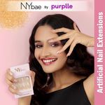 Buy NY Bae Nail It Nail Extensions With Adhesive - Classy Craze 01 | 24 Nails Set | Easy Application | Long lasting | Comfortable Wear - Purplle