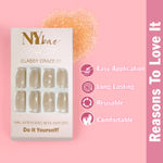 Buy NY Bae Nail It Nail Extensions With Adhesive - Classy Craze 01 | 24 Nails Set | Easy Application | Long lasting | Comfortable Wear - Purplle