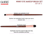 Buy GUBB Winky Eye Kit Set Of 2 Eye Makeup Brushes (Eyeliner Brush & Eyeshadow Brush) - Purplle