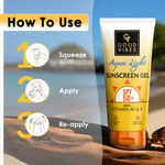 Buy Good Vibes AquaLight Sunscreen SPF 50+ (50 gm) with Vitamin E and Vitamin B3 (Niacinamide) | Lightweight Dewy Sunscreen | Best for Summer | Blue Light Protection | No White Cast - Purplle