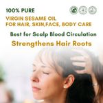 Buy Mystiq Living Extra Virgin Sesame Oil (100 ml) Organic | For Hair, Body, Skin Care, Massage | 100% Pure And Natural | Cold Pressed Sesame Oil | Sesame Oil For Skin | Sesame Hair Oil - Purplle