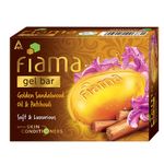 Buy Fiama Gel Bathing Bar Golden Sandalwood Oil and Patchouli with Skin Conditioners for Moisturized, Soft and Luxurious Skin, 125 gm, For All Skin Types - Purplle
